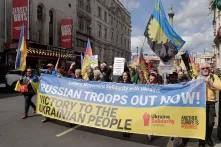 Eine Demonstration für die Ukraine